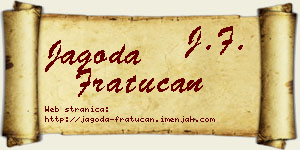 Jagoda Fratucan vizit kartica